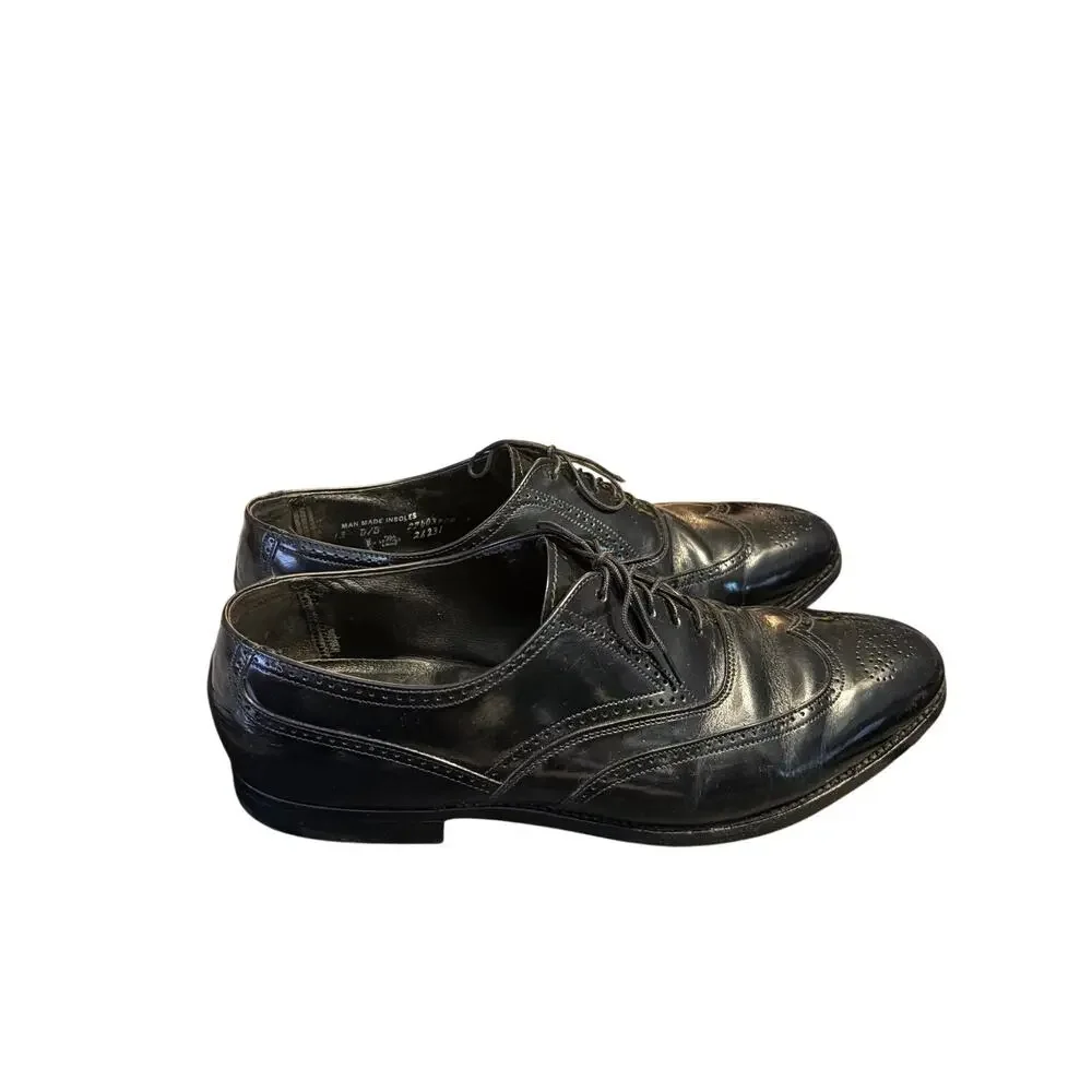 Florsheim Imperial Black Leather Wingtip Oxford Dress Shoes Size 13 D Read